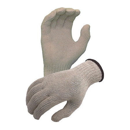 Azusa Safety String Knit Gloves, Cotton/Polyester, Knit Wrist, Natural, XL, 1 PR ST55100-XL