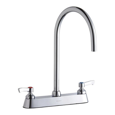 Elkay Lever Handle 3 Hole Centerset Deck Laminar Flow Faucet