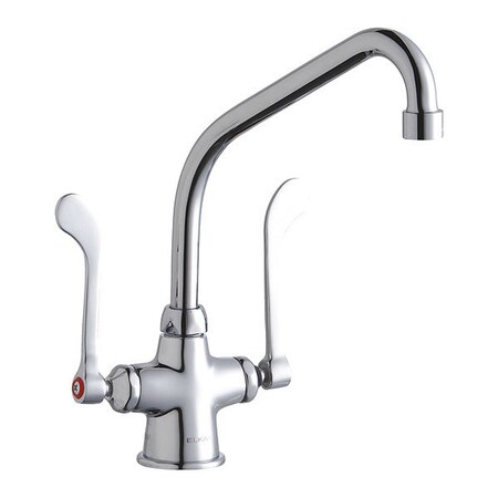 Elkay Cncld Deck Faucet, 1 Hole, 8" High Arc Spout, Wristblade Handle, Single Hole Only Mount, 1 Hole LK500HA08T6
