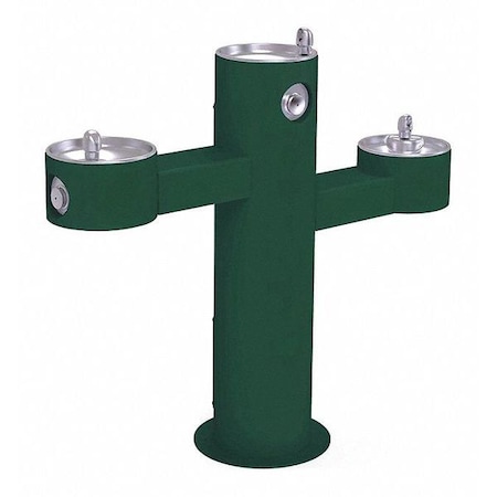 Elkay Pedestal Drinking Fountain, 3 Level, 14" D, 40.3125" H, 48" W LK4430FRKEVG