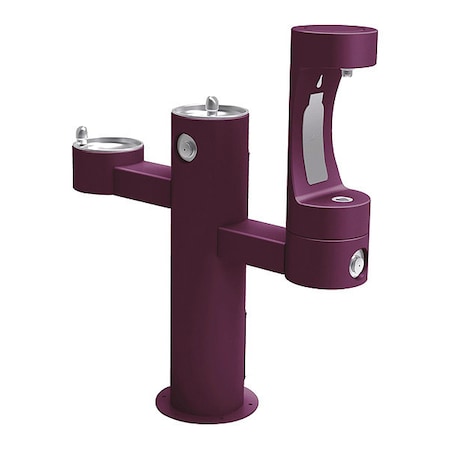 Elkay EZH20 Bottle Filling Station, Pedstl, Prpl 3 Levels, Purple, Outdoor LK4430BF1LFRKPUR