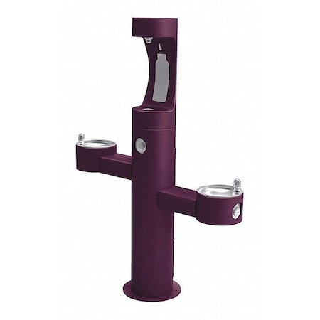 Elkay Bottle Fill Station, 3-Lev Ped, Purp 3 Levels, Purple, Outdoor 4430BF1UPUR