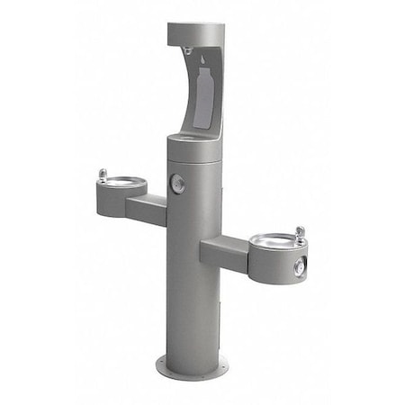 Elkay EZH20 Bottle Filling Station, Pedstl, Gry 3 Levels, Gray, Outdoor LK4430BF1UFRKGRY