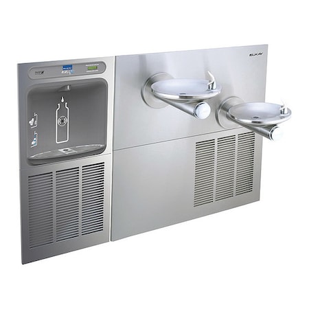 Elkay Indoor, Yes ADA, EZH2O-ERPBGRNM28K Combo EZWS-SFGRN28K