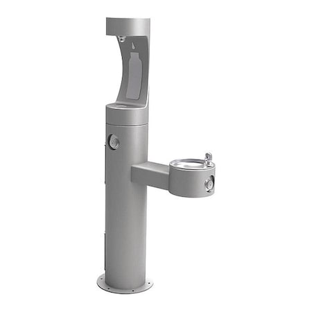 Elkay EZH20 Bttl Fill Statn, Bi-Lvl, Ped Gry 2 Levels, Gray, Outdoor LK4420BF1UGRY