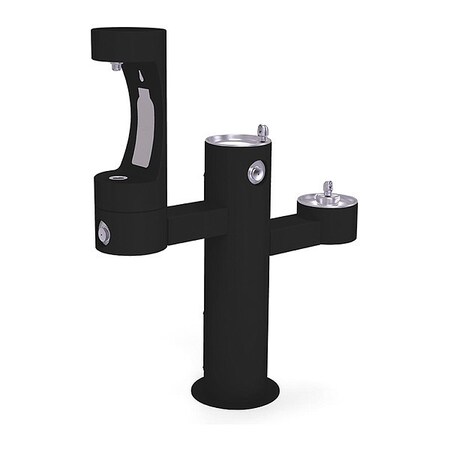 Elkay EZH20 Bottle Filling Station, Pedstl, Blk 3 Levels, Black, Outdoor LK4430BF1MBLK
