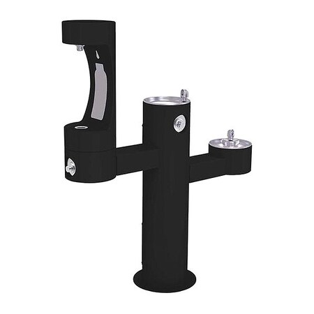 Elkay EZH20 Bottle Filling Station, Pedstl, Blk 3 Levels, Black, Outdoor LK4430BF1MFRKBLK