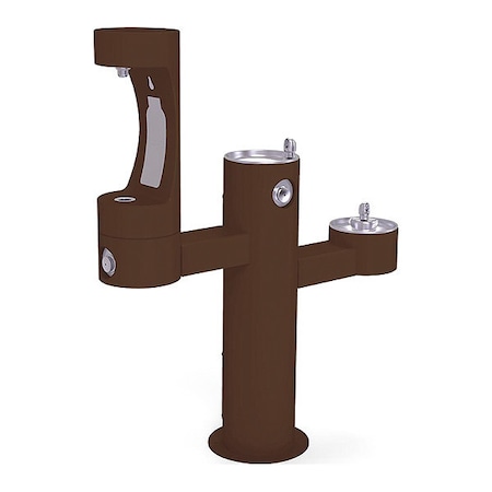 Elkay EZH20 Bottle Filling Station, Pedstl, Brn 3 Levels, Brown, Outdoor LK4430BF1MBRN