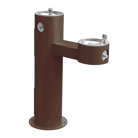 Elkay Pedestal Drinking Fountain, 2 Level, 14" D, 40.3125" H, 31" W LK4420FRKBRN