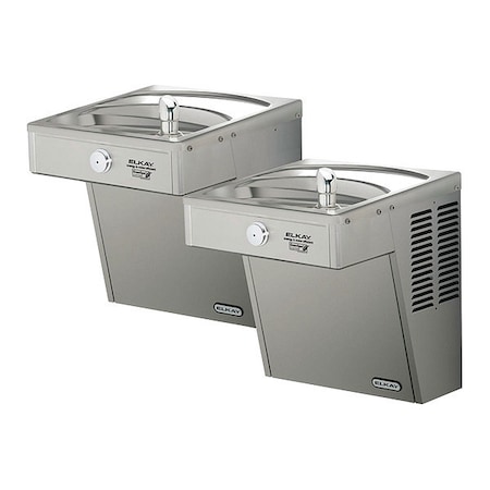 Elkay Wall Mount Water Cooler, 2 Level, 36.3125" D, 27" H, 18.625" W LVRCGRNTL8C