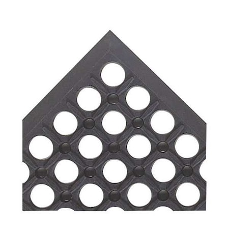 Notrax Antifatigue Mat, 10 ft L x 3 ft W, 1/2 in Thickness, Rubber, Mini-Diamond Studded Top, Black 619S0310BL