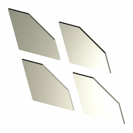 Mirredge Corner Plates, 4 in L, 4 in W, 1/8 in H, Mirror 32204