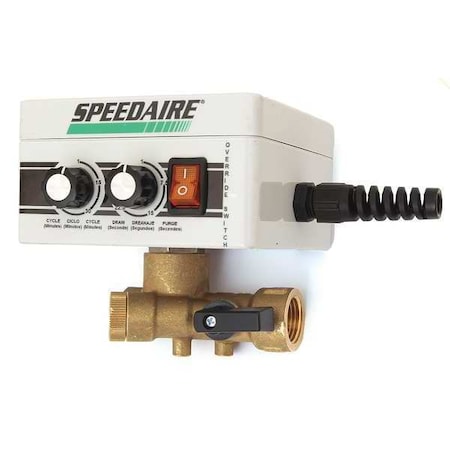 Speedaire Auto Drain Valve, Drain Size 1/2", 4.0 gpm 53CE44