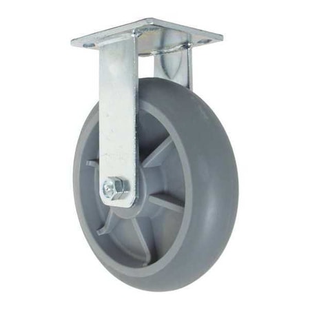 Rwm Rgd Caster, TPR, 8", 600 lb. 65-RPR-0821-R