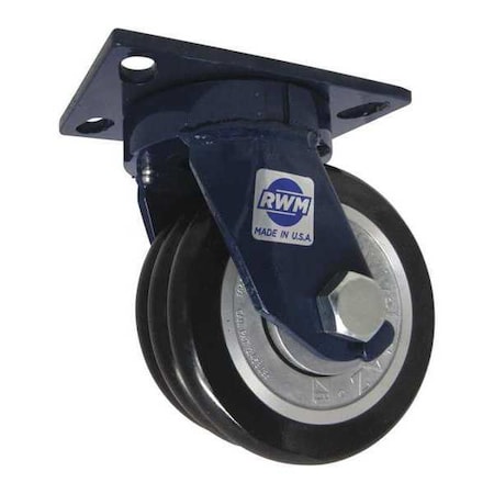 Rwm Plt Cstr, Kgpnls Swvl, Poly, 6", 3200 lb, A 75-SWE-0630-S-SL-CWB-CRN75D