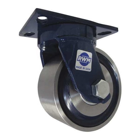 Rwm Kingpinless Swivel Plate Caster, 6000 lb. 75-FSR-0630-S