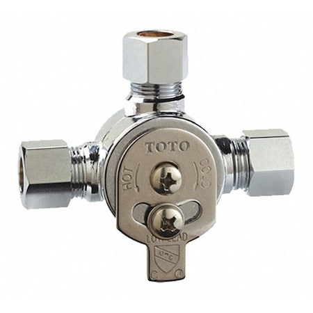 Toto Mixing Valve, 2-53/64" Size, Chrome TLM10