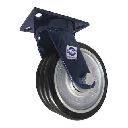 Rwm Plt Cstr, Kgpnls Swl, Poly, 8", 3850 lb, Bk 75-SWE-0830-S-CRN75D