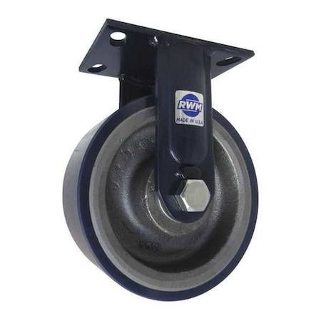 Rwm Rigid Plate Caster, Polyurethane, 2500 lb. 75-UIB-0830-R