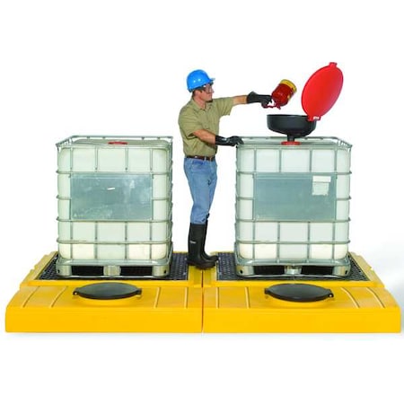 Ultratech Spill Pallet, 280 gal Spill Capacity, 0 Drums, 9,000 lb Load Capacity, Polyethylene 1125