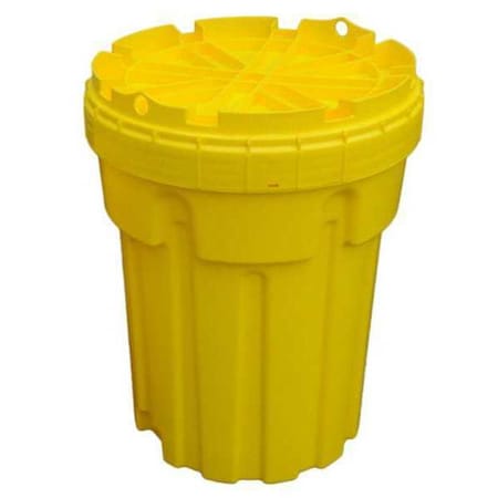 Ultratech Open Head Overpack Drum, Polypropylene, 30 gal, Unlined, Yellow 0585