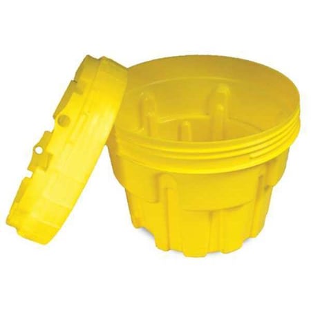 Ultratech Open Head Overpack Drum, Polypropylene, 20 gal, Unlined, Yellow 0587