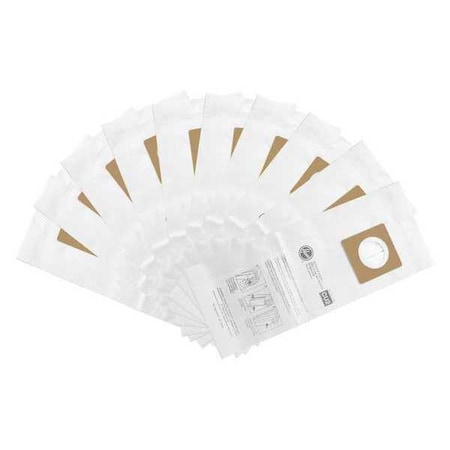 Hoover Commercial Vacuum Bag, Paper, Paper Bag, 10 PK AH10143