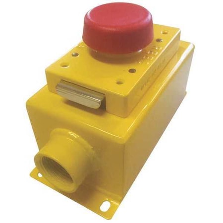Rees Push Button Operator, Mushroom Head, Maintained Action, Not Applicable Release, Non-Illuminated 04956-102