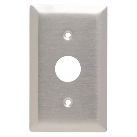 Legrand Locking Switch Plate, Number of Gangs: 1 Stainless Steel, Brushed Finish, Silver SS717
