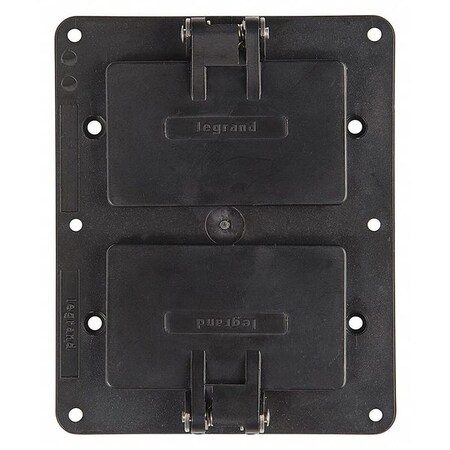 Legrand 2 Gangs -Gang Horizontal, Vertical Weatherproof Cover, 4-17/64 in W, 5-1/4 in H 3251WBK