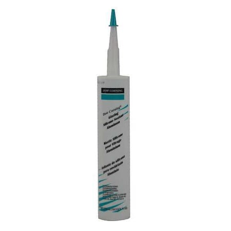Dowsil Silicone Glazing Sealant, 10 oz, Cartridge, Aluminum Gray, Silicone Base, Glazing 4045025