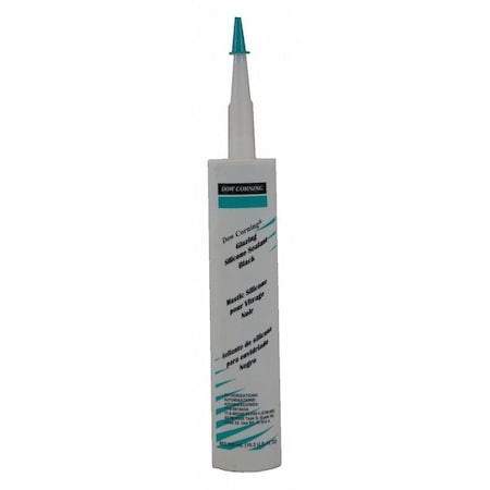Dowsil Silicone Glazing Sealant, 10 oz, Cartridge, Black, Silicone Base, Glazing 4045026