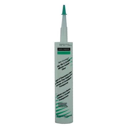 Dowsil Silicone Sealant, 10 oz, Cartridge, Clear, Silicone Base, Tub/Tile/Ceramic 4045036