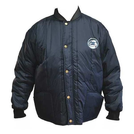 Polar Plus Men's Jacket, Cotton, Zipper and Snap, Navy, 6XL 34042-6X