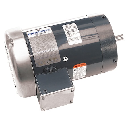 Leeson Three-Phase Severe Duty Motor, 1 HP, 56C Frame, 230/460V AC Voltage, 1760 rpm Nameplate RPM 056T17W99021
