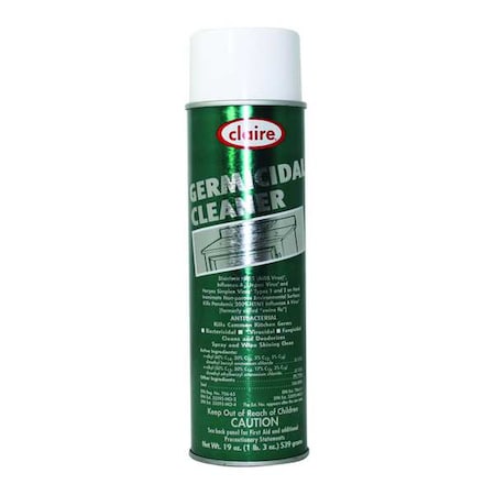 CLAIRE-SPRAYWAY Germicidal Disinfectant Cleaner, 20 oz. Aerosol Can, Unscented CL873