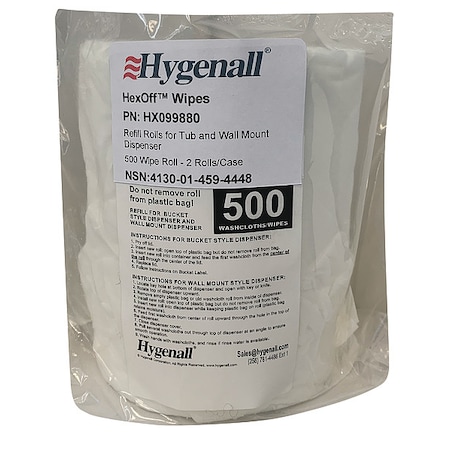 Hygenall Heavy Metal Removing Wipes, Bag, PK2 HX099880