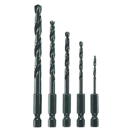 Bosch Drill Bit Set, 5 pcs., Black Oxide Finish BL5IM
