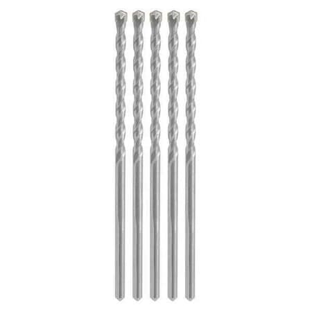 Bosch 2-Cutter Hammer Drill Bit 1/4" x 6"L, Round, 5PK LBH0045