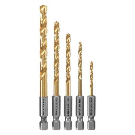 Bosch Drill Bit Set, 5 pcs., Titanium Finish TI5IM