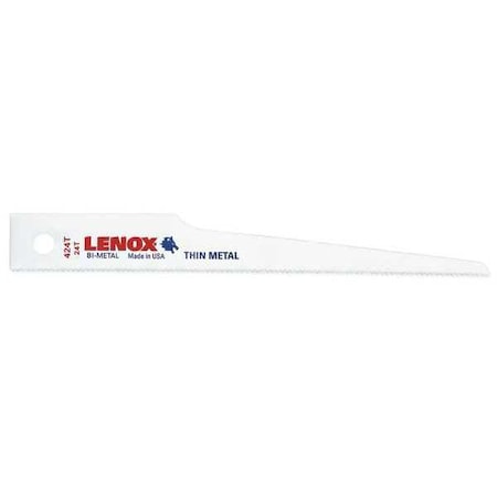 Lenox 4 in L x 24 TPI Reciprocating Saw Blade, 5 PK 20427424T