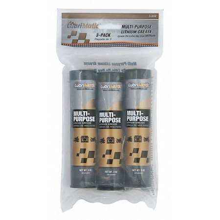 Lubrimatic Multipurpose Lubricant, 3 oz, Cartridge, Mineral, Black 11312