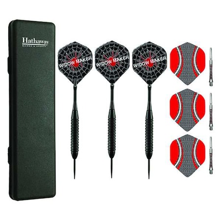 Hathaway Tip Darts, Steel Tip, Sisal Dartboards, PK3 BG1055