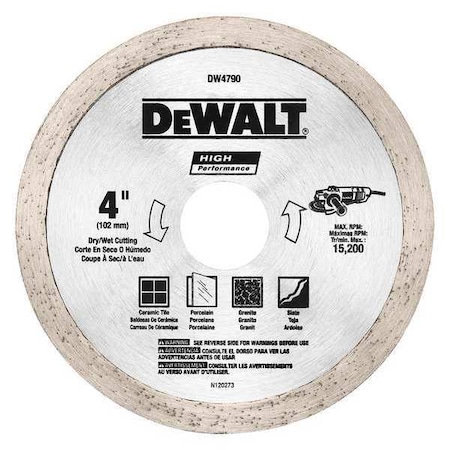 Dewalt 4" x .060 Tile Blade Wet/Dry DW4790