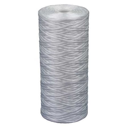 Zoro Select String Wound Filter Cartridge, 30 gpm, 50 Micron, 4-1/2" O.D., 9 7/8 in H 355220-75