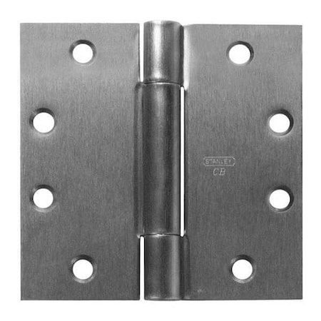 STANLEY Full Mortise Hvy Wt CB Hinge, 4.5 x 4.5, Satin Stainless CB1961R  4 5X4 5 DOOR HINGE 32D STS