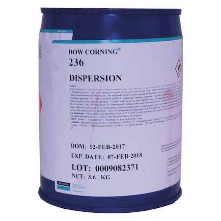 Dowsil Dispersion, 4 kg, Pail, White, Silicone Base, 236 2272971