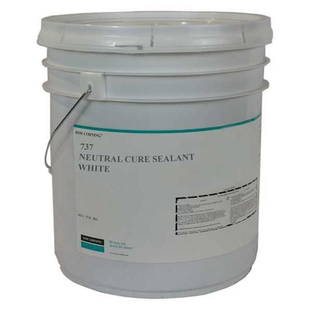 Dowsil Neutral Care Sealant, 18 kg, Pail, White, Silicone Base, 737 4099876