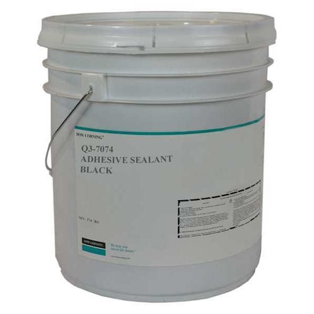 Dowsil Adhesive Sealant, 18 kg, Pail, Black, Silicone Base, Q3-7074 4099942