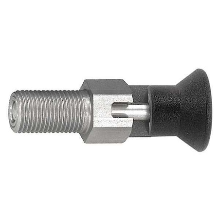 KIPP Indexing Plunger D1= M08X1, D=4, Style C, Lockout Type wo Locknut, Stainless Steel Hardened K0338.03004